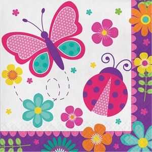 Butterfly Napkins + Storage Bag 15 pkg 2-ply